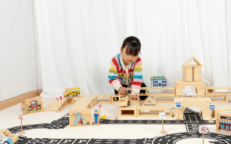 Urban rail track system with flexible PVC elements