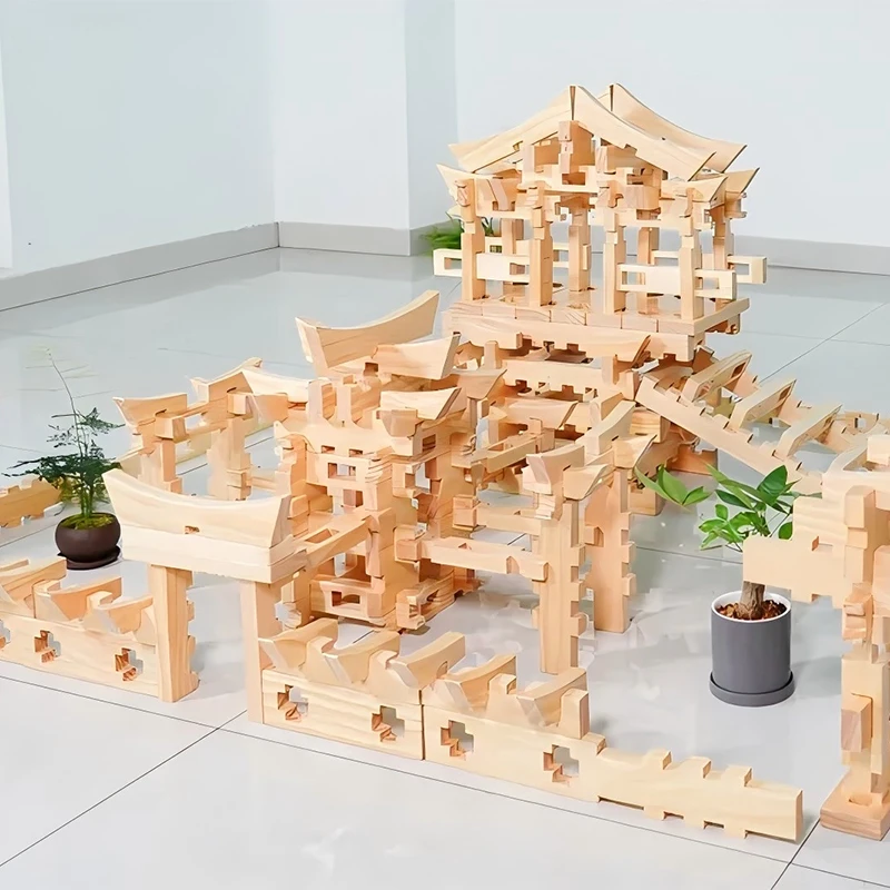 226pcs Chinese Mortise & Tenon Blocks - Heritage Collection - Traditional Chinese mortise-and-tenon building blocks