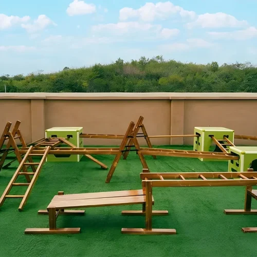 34-Piece Sports Combo Pack (Avocado Storage Bin)-1 Obstacle course equipment 34pc set with avocado storage bin for outdoor play