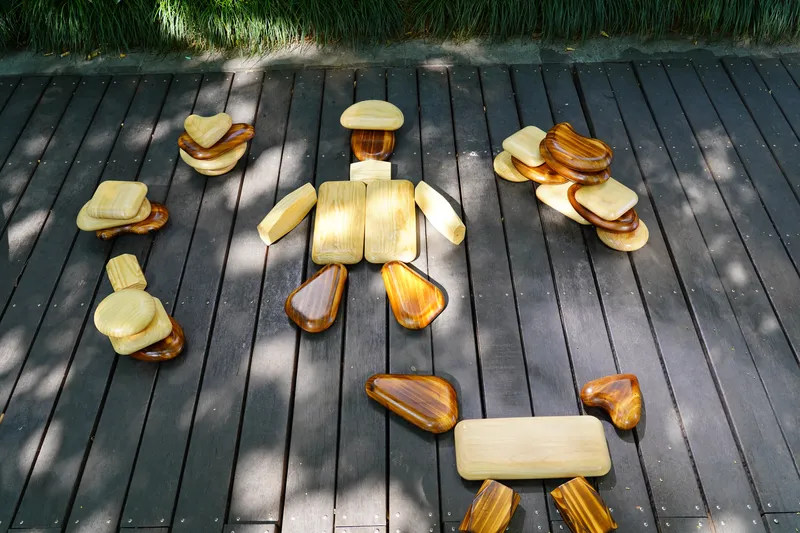 New Zealand pine with carbonized and clear lacquer finishes