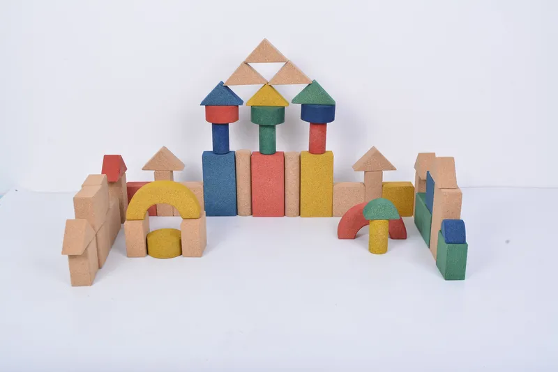 Tactile sensory experiences and construction skills development with cork blocks