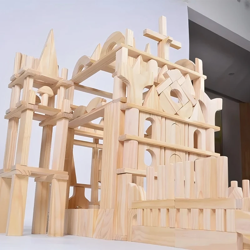 528pcs Unfinished Pine Wood Blocks - Premium New Zealand pine construction with 2.5cm thickness