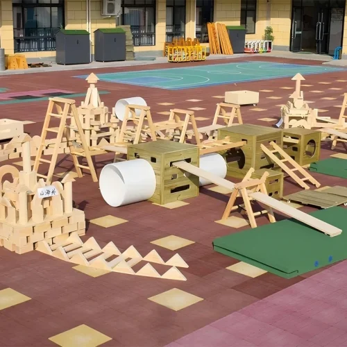 706pcs Exploration Playset - Foundation-1 Large wooden building blocks set for outdoor preschool exploration play