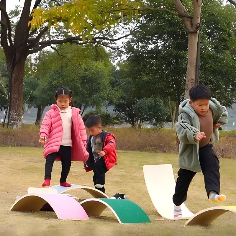 Double Balance Teeter Board - Premium seesaw with multi-layer board construction and colorful felt cushions