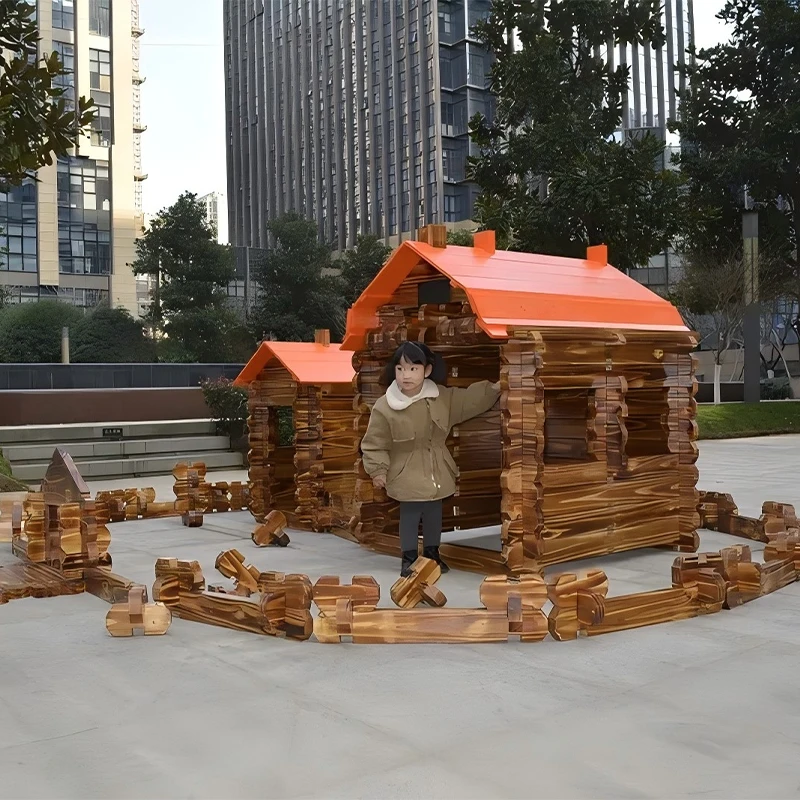 Enchanted Village Wooden Playscape - Premium New Zealand pine fairy tale building set