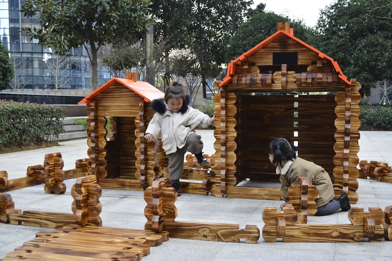 Traditional building shapes and chimneys for village construction