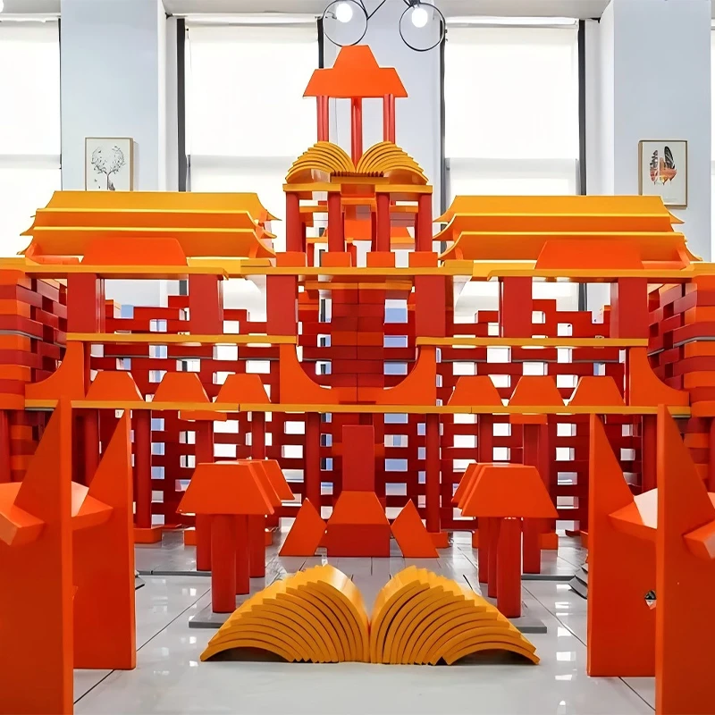 Large-Scale Traditional Chinese Style Building Blocks Collection - Enhanced New Zealand pine and plywood construction