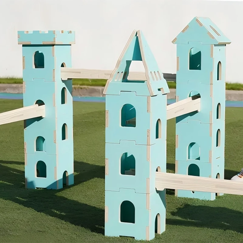 Marble Run Castle Adventure Set - 60-piece marble castle set with 10 colorful wooden balls