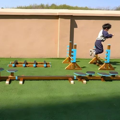 Outdoor Playground Equipment Set-1 Children's obstacle course equipment set with Montessori balance beam for kindergarten playground