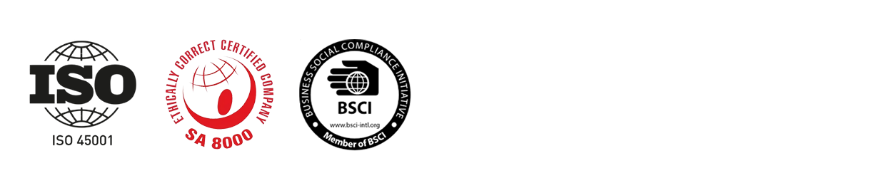 ISO Quality Management and Safety Certifications including ISO 9001 and safety compliance badges
