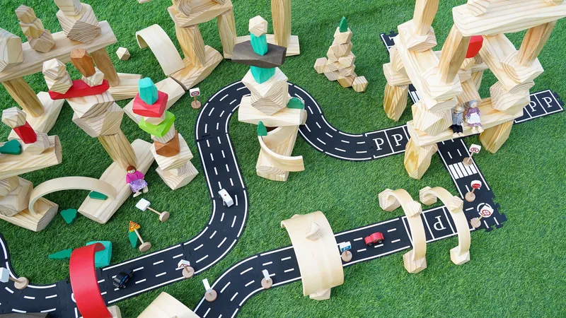 Colorful stacking blocks with premium construction