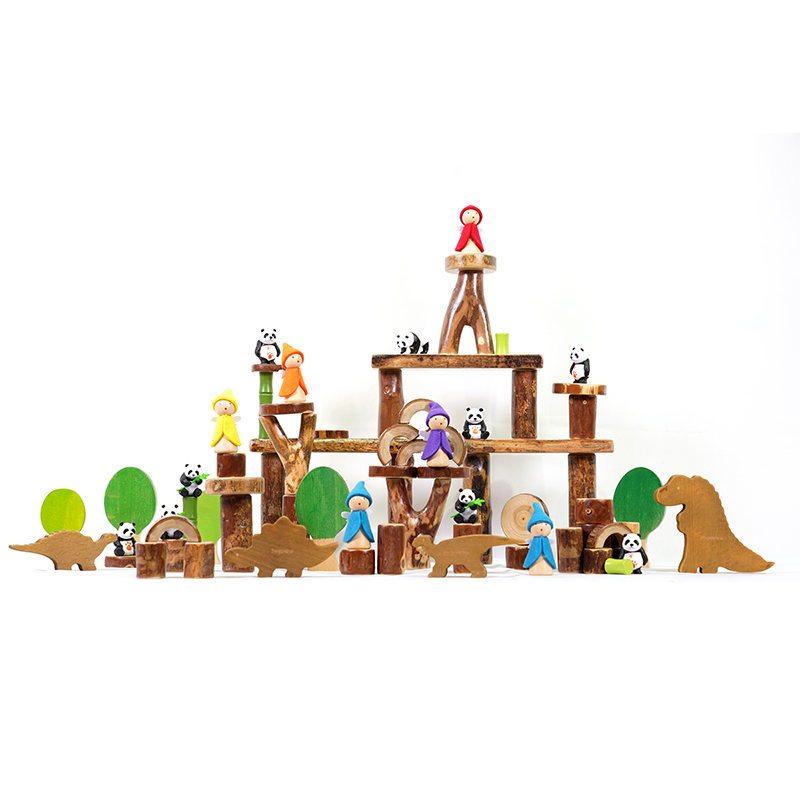 Jurassic Park themed building set showing dinosaur figures and prehistoric elements