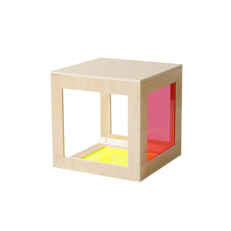 Acrylic Climbing Box - Multi-layer basswood and acrylic construction for infant and toddler climbing development
