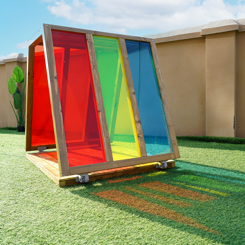 Colorful House - Side view showing anticorrosive wood construction