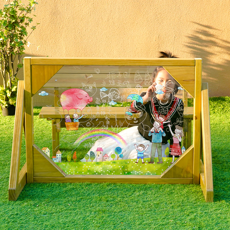 Dual-sided educational creative features