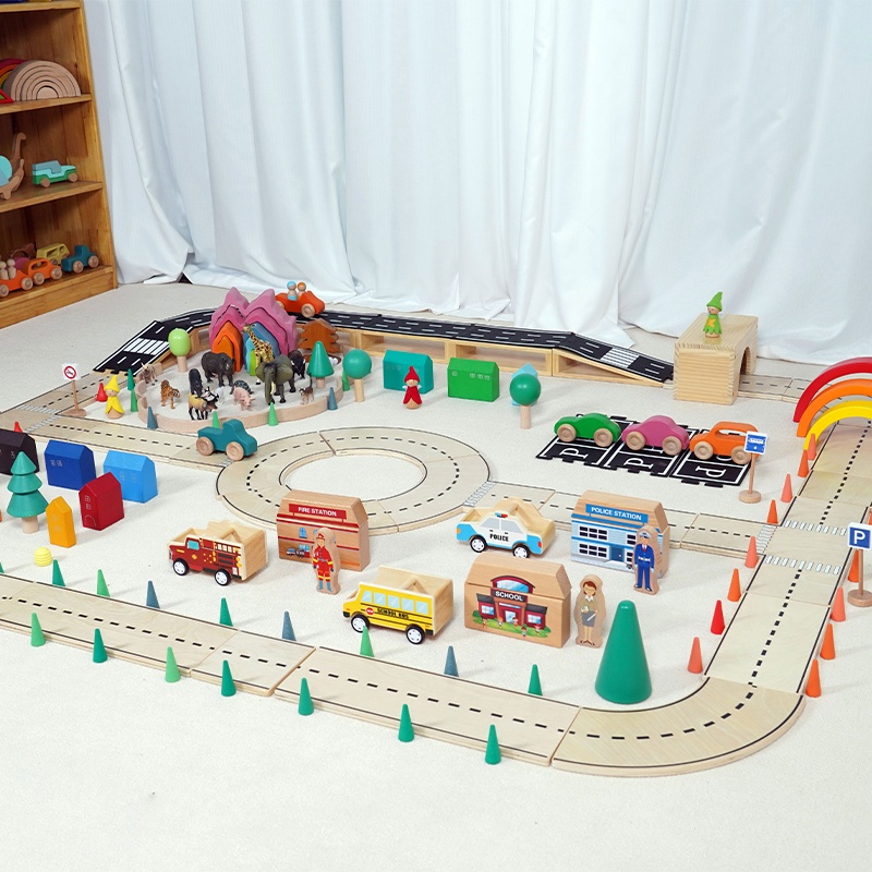 Wood and plastic construction with smooth edges for safety