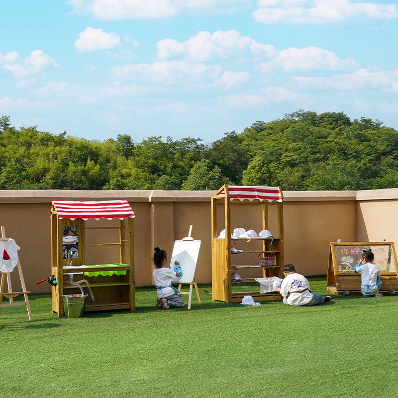 Outdoor Artistic Creativity Area - Complete creative workspace with antiseptic wood and acrylic construction