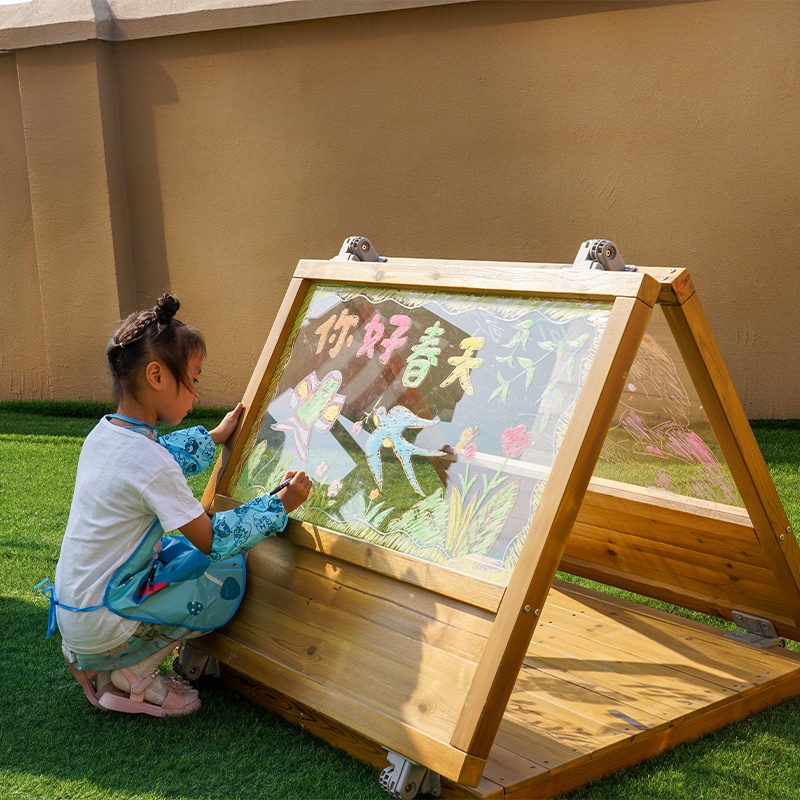 Antiseptic wood and acrylic construction details