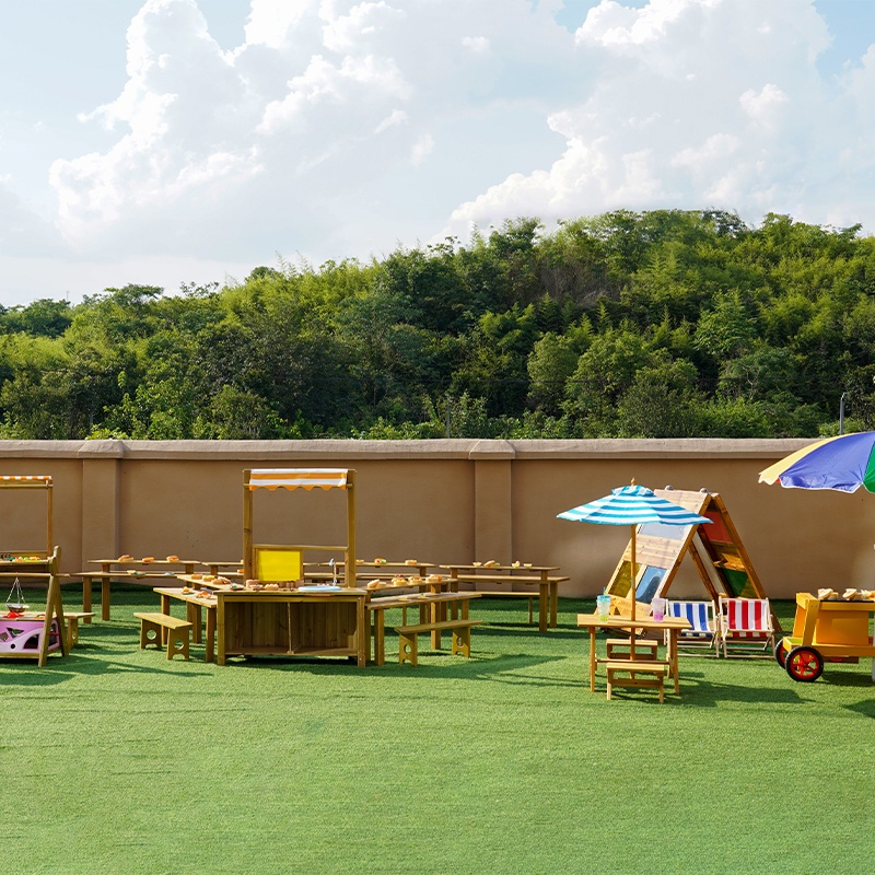 Outdoor Living Area Set - Children engaged in active play scenarios