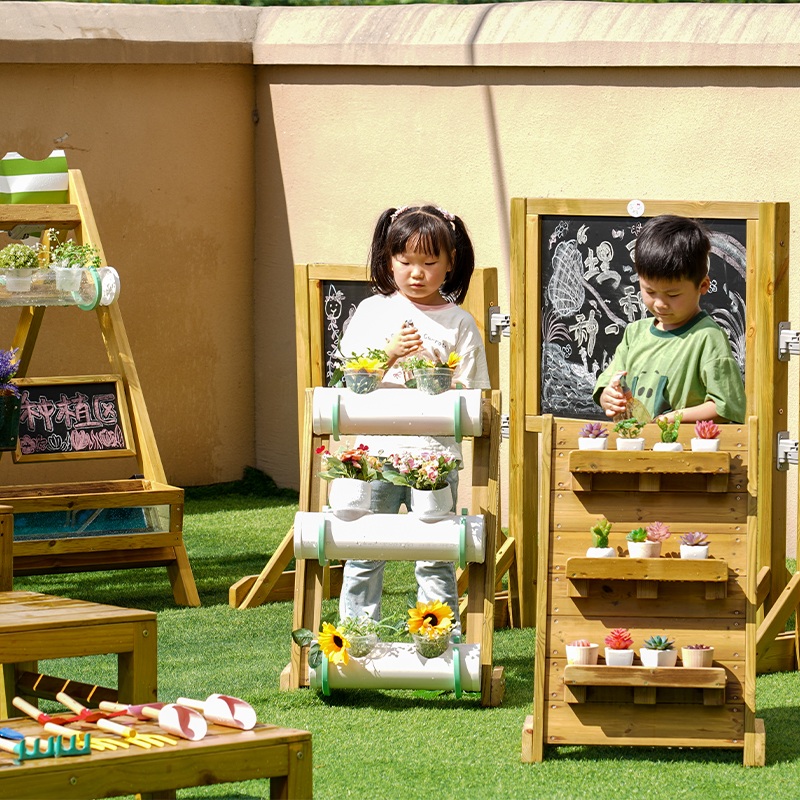 Environmental science outdoor classroom setup