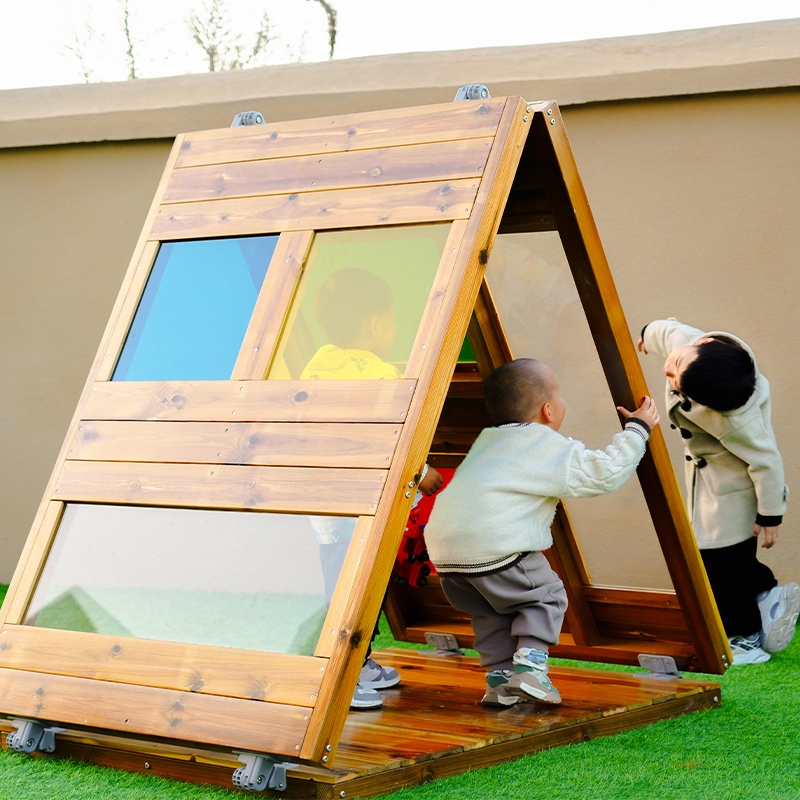 Outdoor tent - Antiseptic wood outdoor pretend play shelter