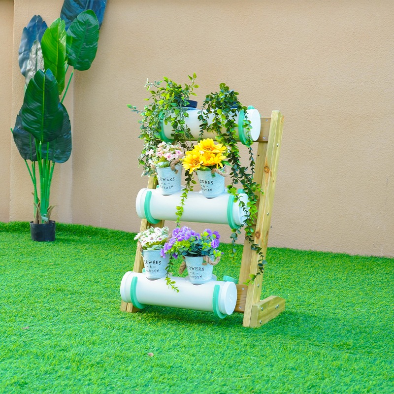 Educational vertical gardening and spatial learning setup