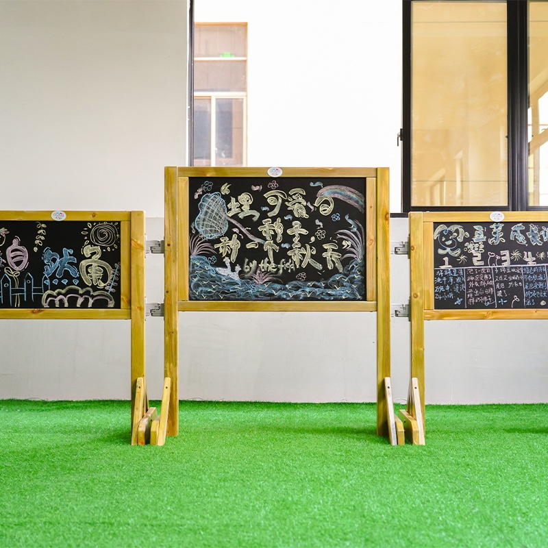 Planting blackboard S - Compact antiseptic wood educational blackboard system