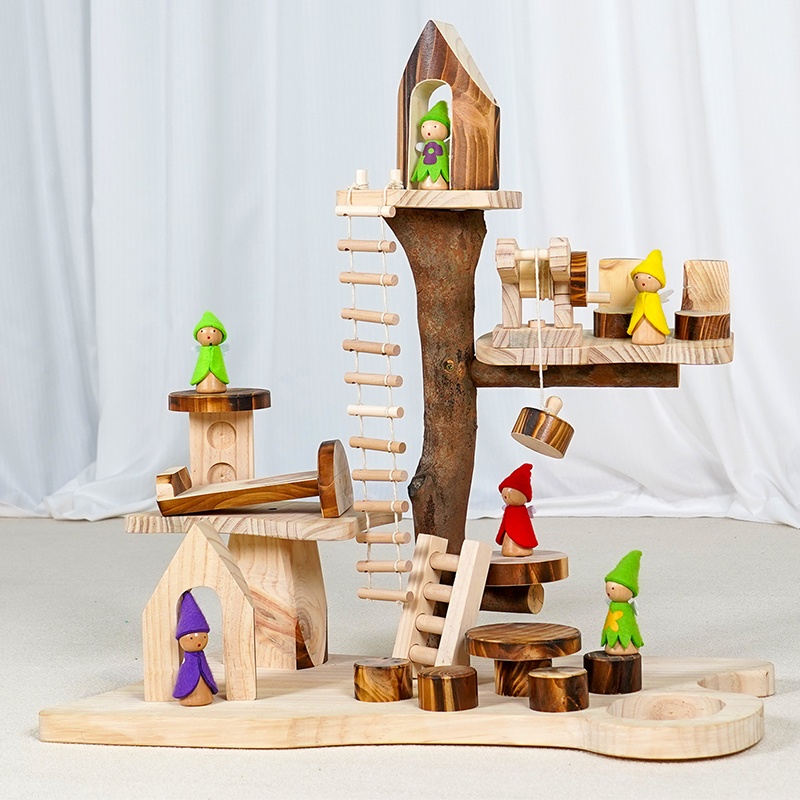 Small House-Model 4 - Side angle showing detailed wooden construction