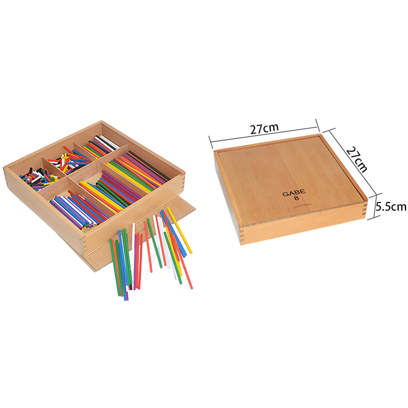 Sticks - GABE-8 Froebel educational sticks in 6 sizes and 8 colors