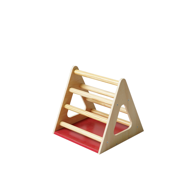 Triangular Climbing Frame - Multi-layer basswood and beech wood construction for infant and toddler climbing development