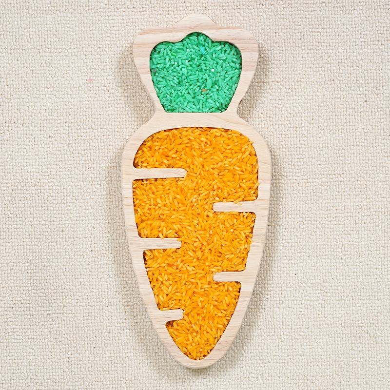 Carrot-Carving Disk - Natural rice and rubberwood sensory learning tool
