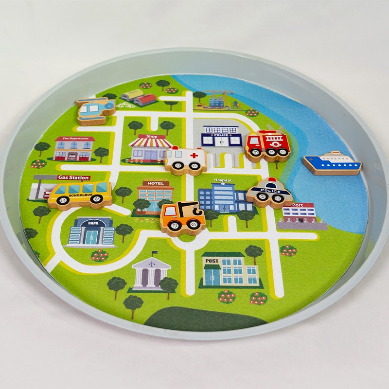 plate play-city - Multi-material urban exploration play set