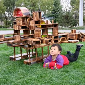 Charred Wood Heritage Builders - Traditional craftsmanship meets modern play