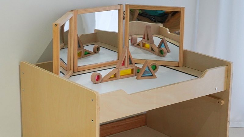 sensory light play table in a real classroom