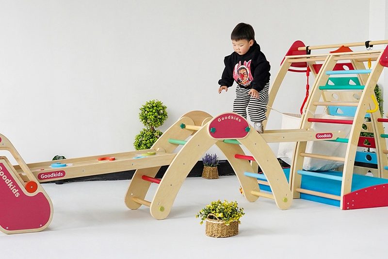 playground toys for preschool wooden climbing frame