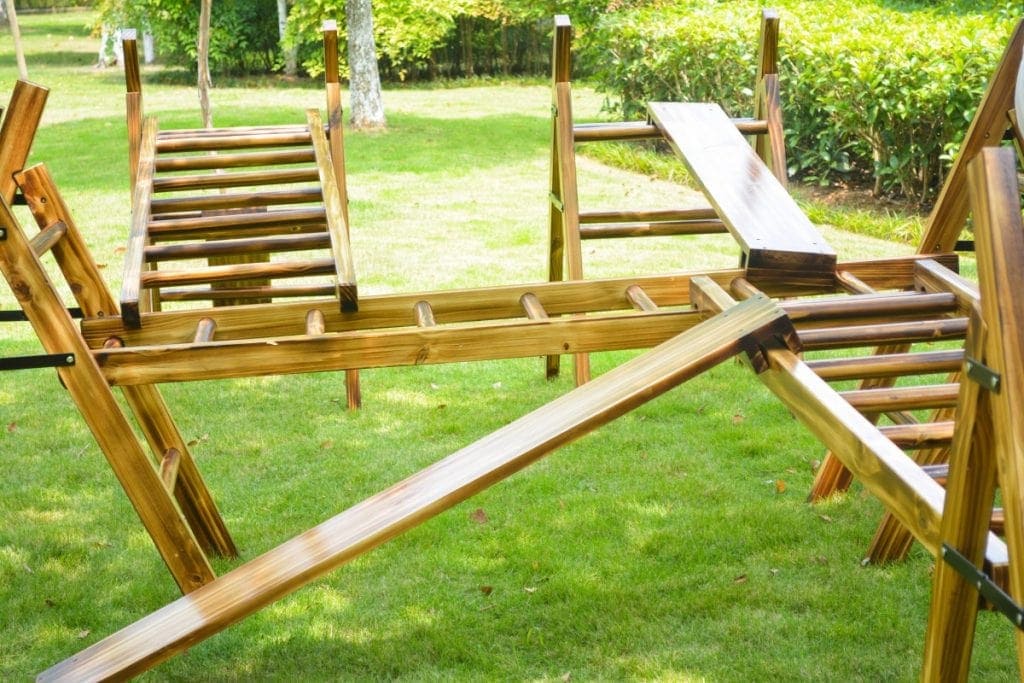 16pcs Anji Play Equipment - Wooden Outdoor Playground Obstacle Set