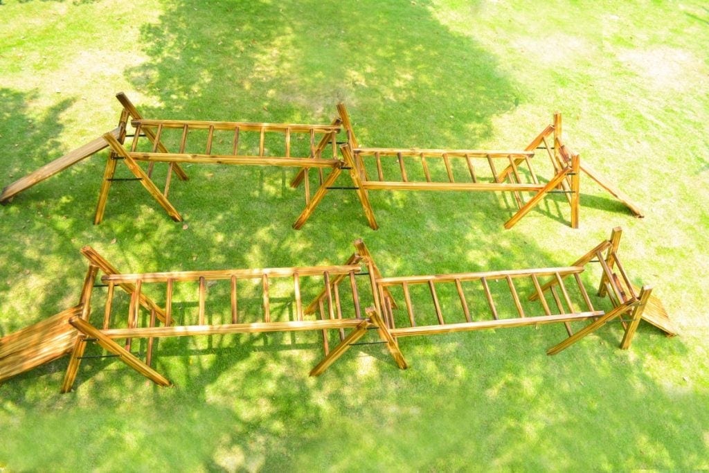 16pcs Anji Play Equipment - Wooden Outdoor Playground Obstacle Set