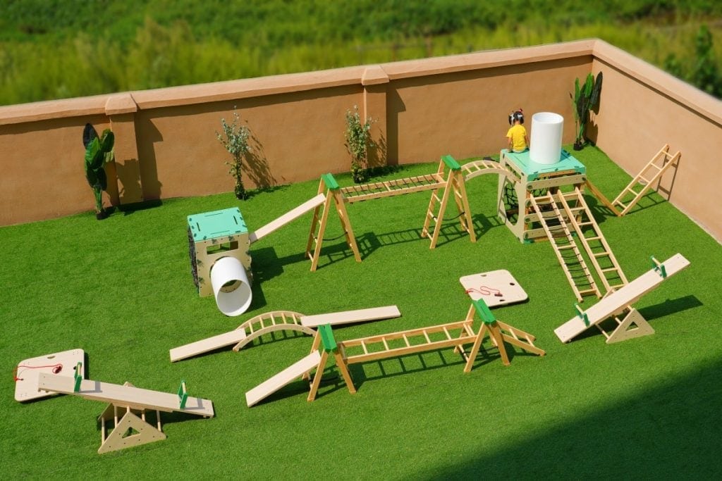 Outdoor Obstacle Course Equipment: 253pcs Modular STEM Playset