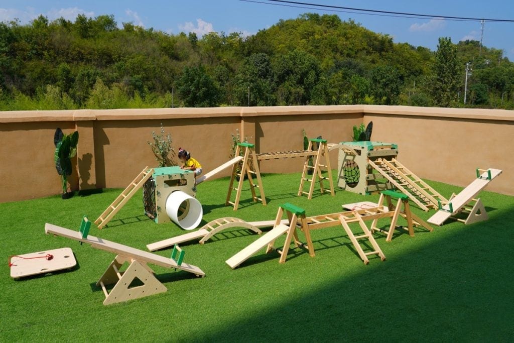 Outdoor Obstacle Course Equipment: 253pcs Modular STEM Playset
