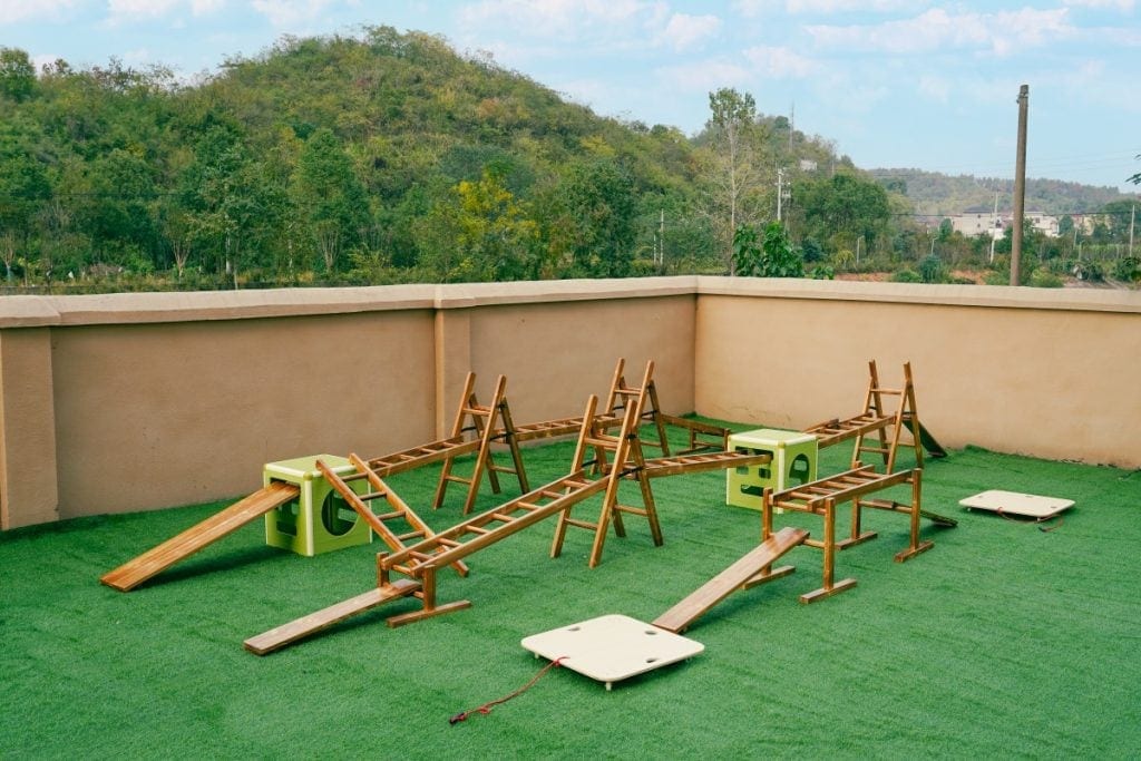 Anji Play Materials: 28pcs Outdoor Children's Climbing Frame Set