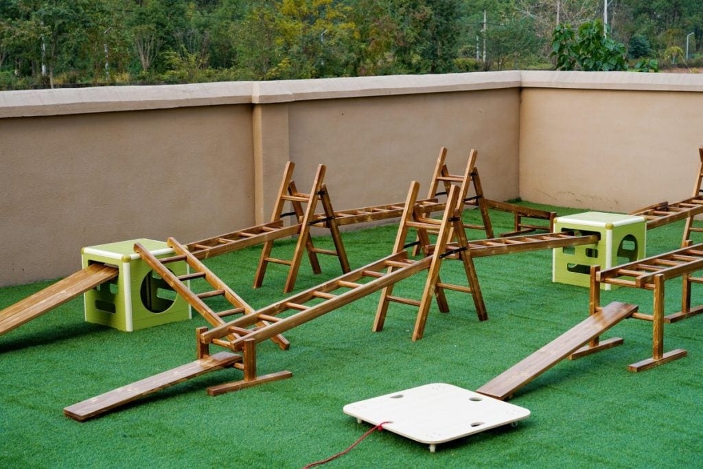 Anji Play Materials: 28pcs Outdoor Children's Climbing Frame Set