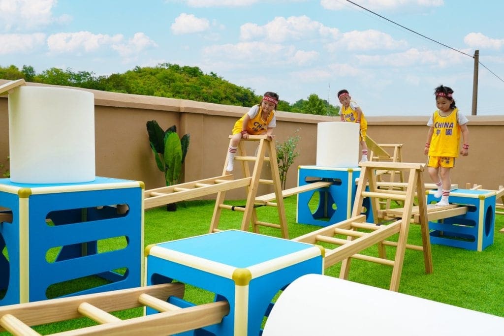 Kids Obstacle Course Set: 41pcs Modular PE Equipment & Storage