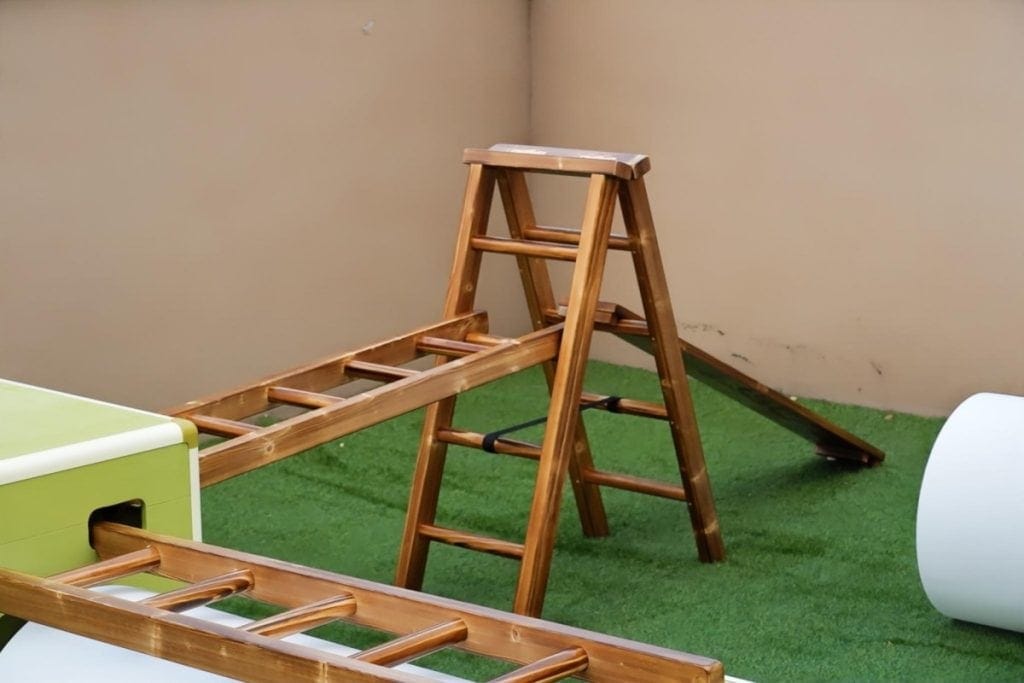 Children's Obstacle Course Equipment: 41pcs Carbonized Set & Avocado Bin