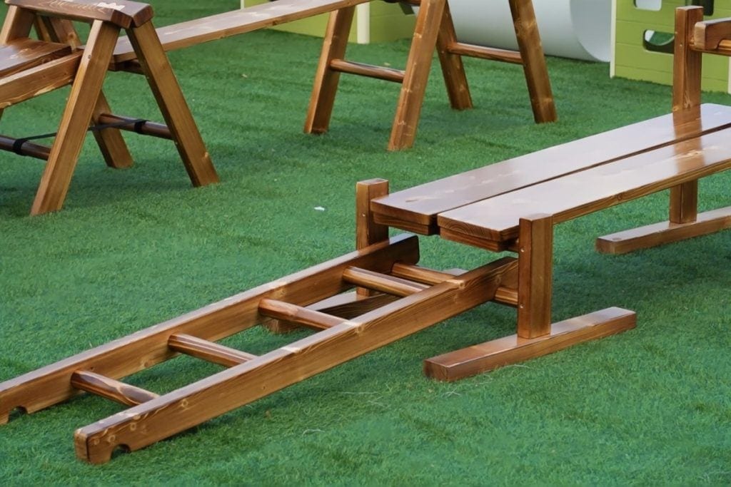 Children's Obstacle Course Equipment: 41pcs Carbonized Set & Avocado Bin