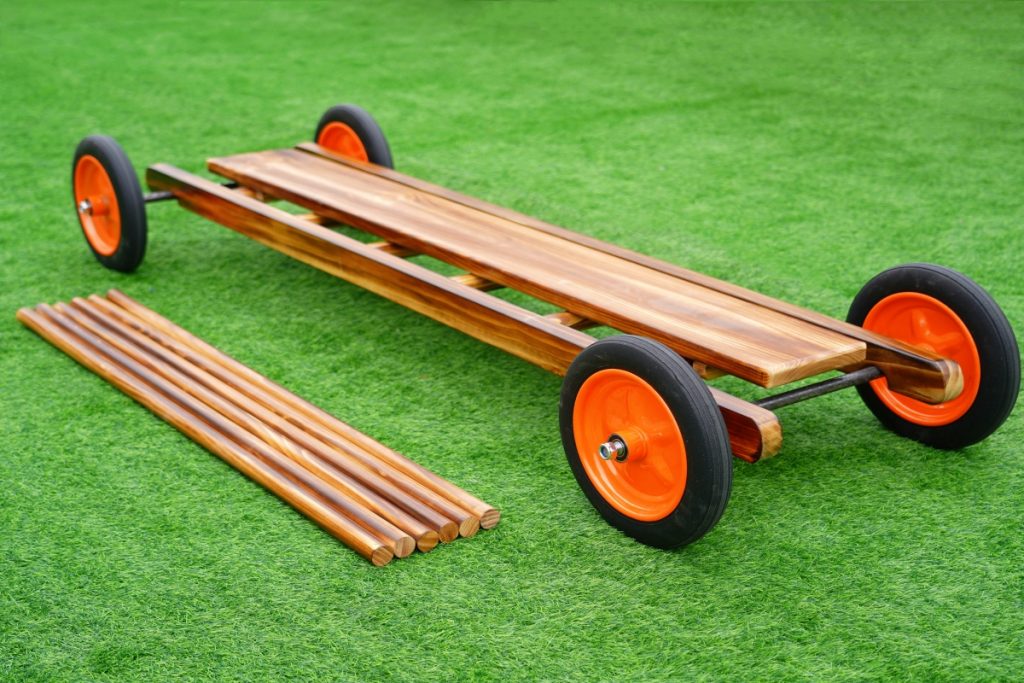 Anji Play Equipment 10pcs Kids Carbonized Wooden Rowing Set
