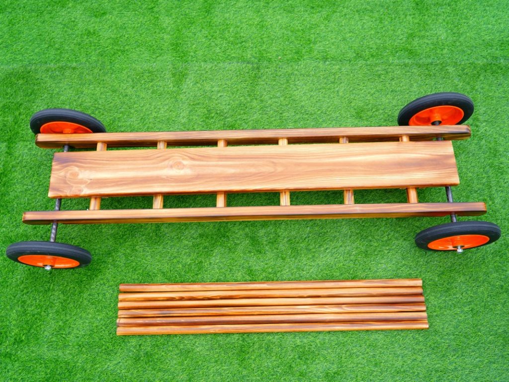 Anji Play Equipment 10pcs Kids Carbonized Wooden Rowing Set