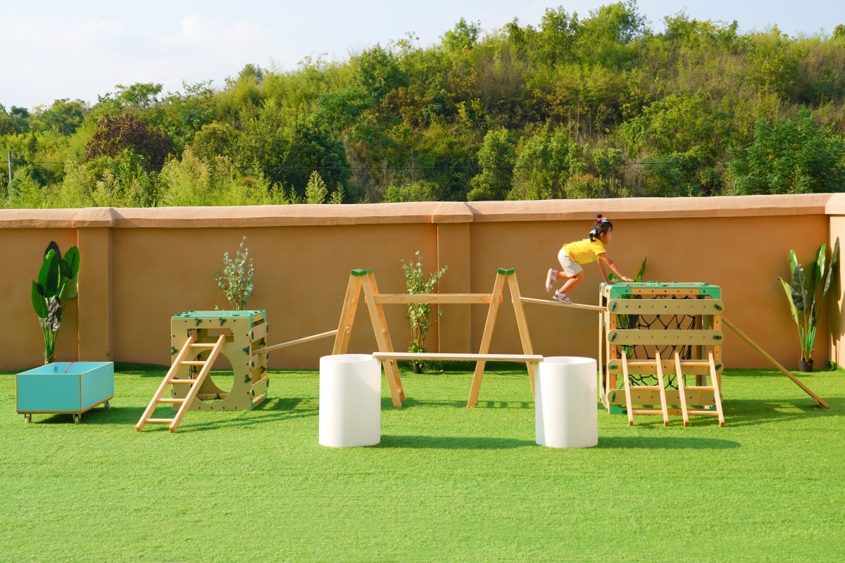 Kids Obstacle Course: 9 Essential Planning and Safety Steps 2 Modular wooden obstacle course components for open-ended active play