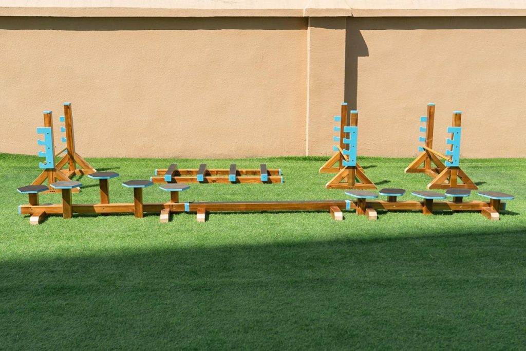 Outdoor 10Pcs Wooden Balance Beam Playset