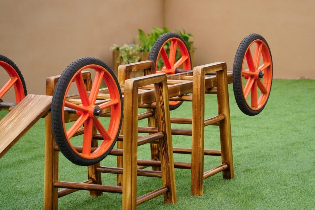 13pcs Outdoor Play Equipment Carbonized Train Combination