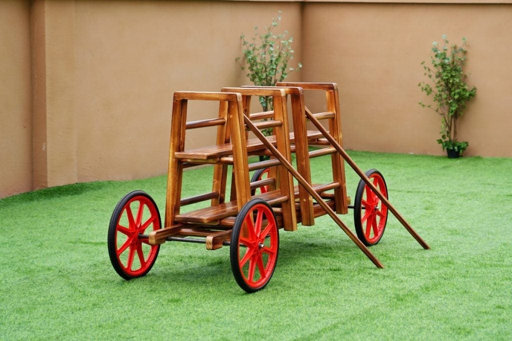 13pcs Outdoor Play Equipment Carbonized Train Combination